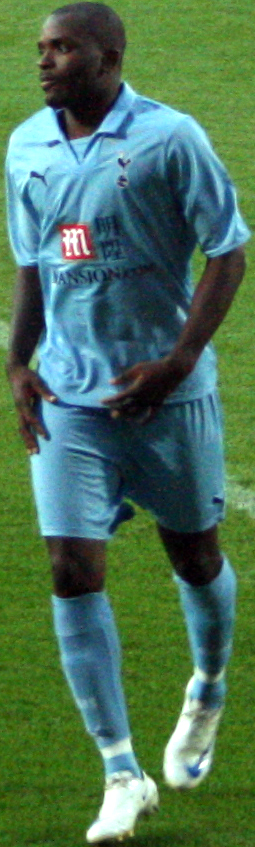 Darren Bent playing for Tottenham Hotspur against Norwich City.